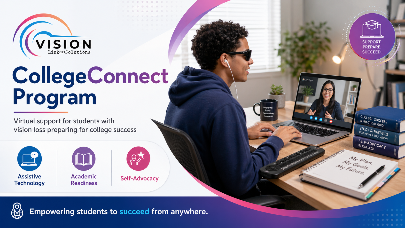 Image of the collegeconnect program being taught virtually